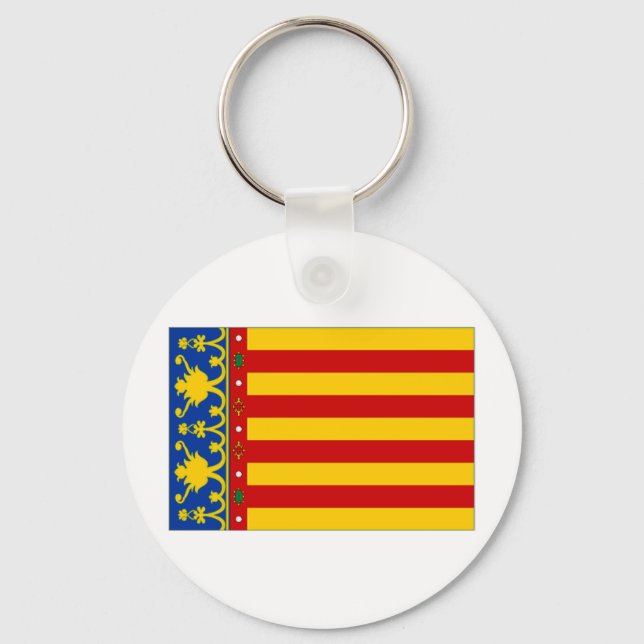 Porte-clés Drapeau Espagne Valencia (Recto)
