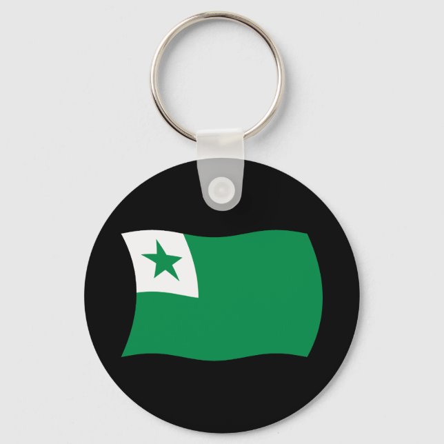 Porte-clés Drapeau Espéranto (Recto)