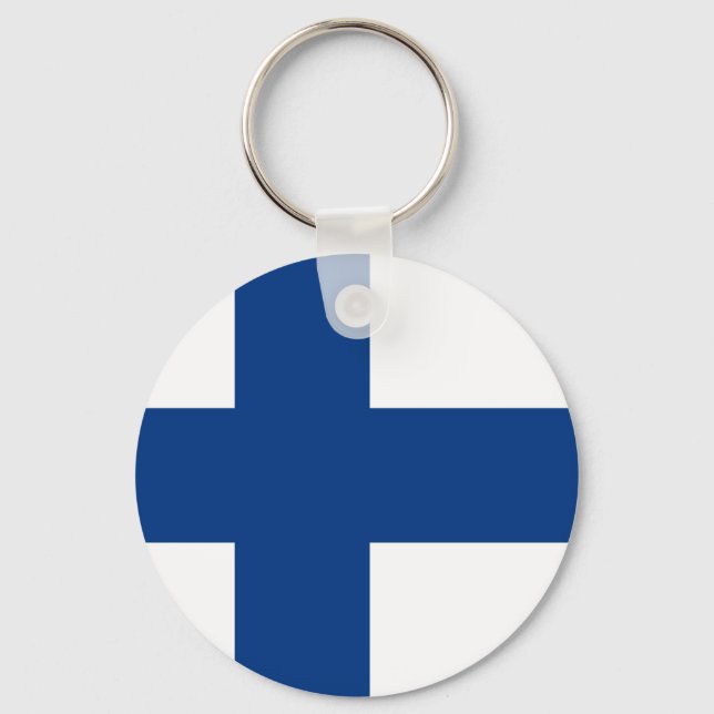 Porte-clés Drapeau Finlande (Recto)