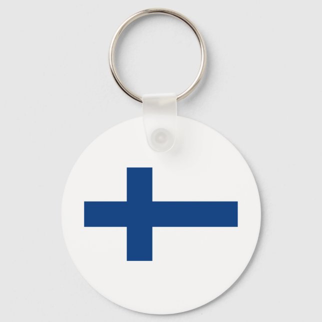 Porte-clés Drapeau Finlande (Recto)
