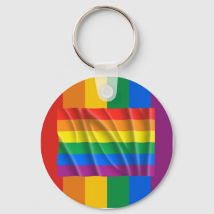 PORTE-CLÉS DRAPEAU/GAY PRIDE D'ARC-EN-CIEL