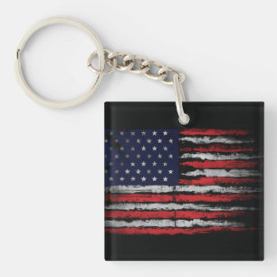 Porte-clés Drapeau Grunge U.S.A