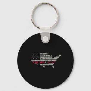 Porte-clés Drapeau Grunge Usa Trump 4547 Vague Rouge Trump Ga