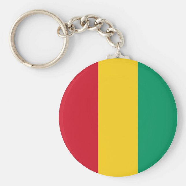 Porte-clés Drapeau Guinée (Devant)