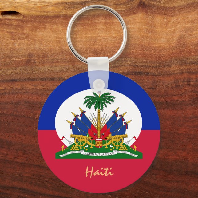 Porte-clés Drapeau haïtien & Haïti mode, voyage / sports (Recto)