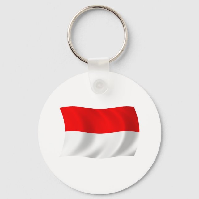 Porte-clés Drapeau Indonésie (Recto)
