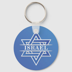 Porte-clés Drapeau Israël Star De David