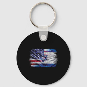 Porte-clés Drapeau Israélien Américain Fierté Israël Usa Pour