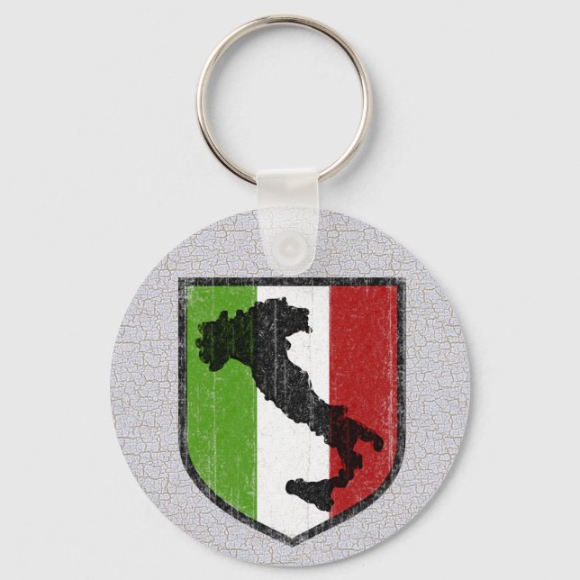 Porte-clés Drapeau italien Crest Botte médiévale (Recto)