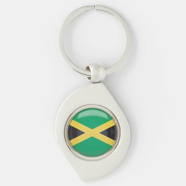 Porte-clés Drapeau jamaïcain (Devant)