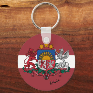 Porte-clés Drapeau letton & fête de Lettonie, patriotes / spo