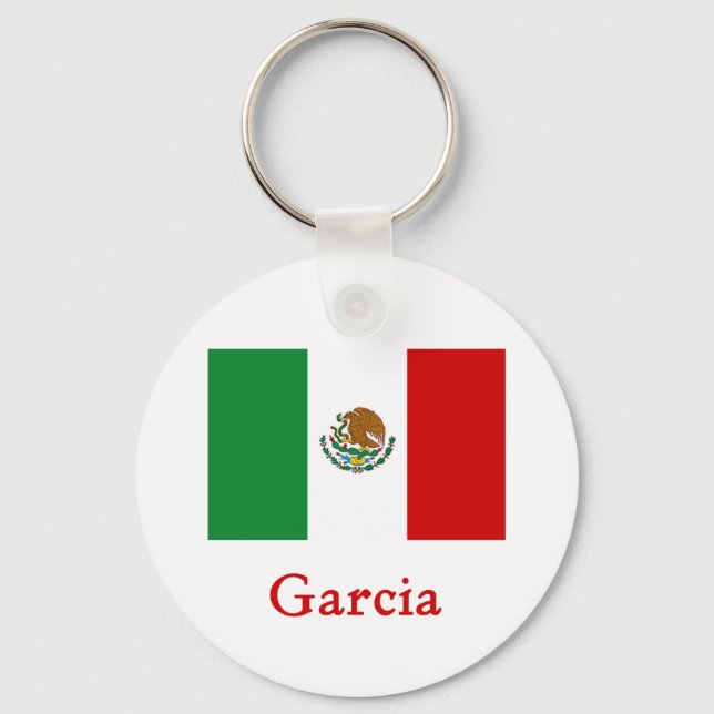 Porte-clés Drapeau mexicain Garcia (Recto)