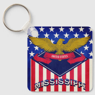 Porte-clés Drapeau Mississippi USA