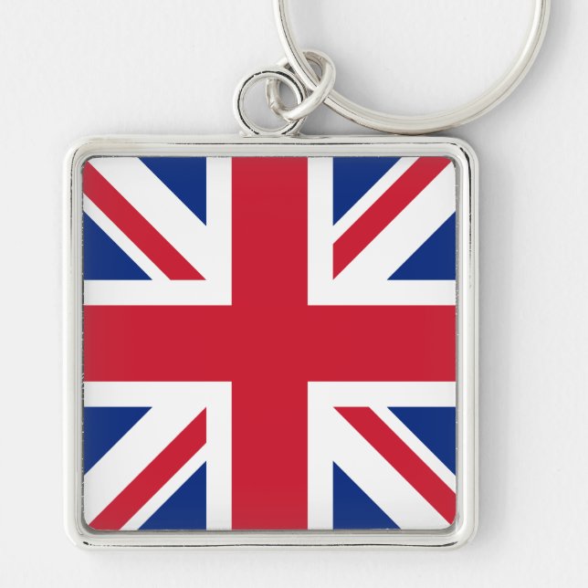Porte-clés Drapeau national Union Jack Royaume-Uni Angleterre (Devant)
