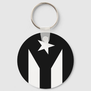 Porte-clés Drapeau noir de Porto Rico