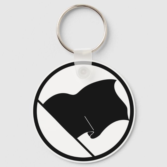 Porte-clés Drapeau noir vert pourpre Plaque sans symbole blan (Recto)