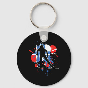 Porte-clés Drapeau norvégien Biathlonist - Biathlon norvégien