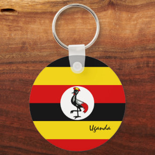 Porte-clés Drapeau ougandais et vacances en Ouganda, patriote