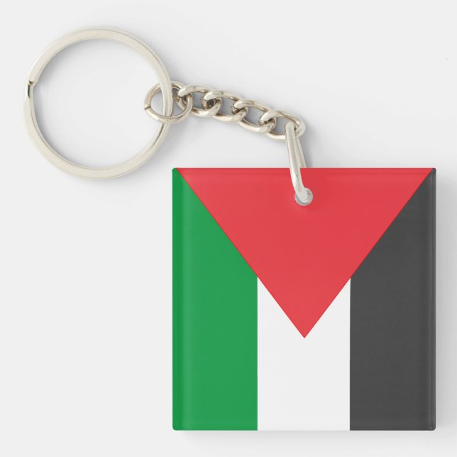 Porte-clés Drapeau palestinien Libérez la Palestine customisé (Devant)
