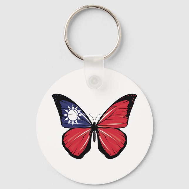 Porte-clés Drapeau papillon de Taïwan (Recto)