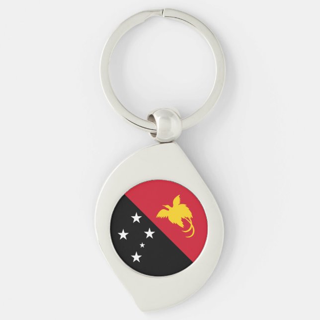 Porte-clés Drapeau Papouasie-Nouvelle-Guinée (Devant)