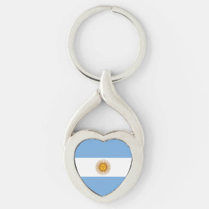 Porte-clés drapeau patriotique argentin