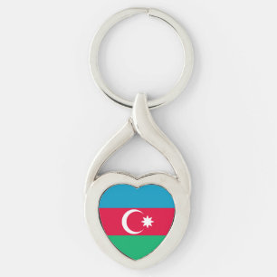 Porte-clés Drapeau patriotique azerbaïdjanais