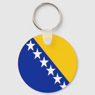 Porte-clés drapeau patriotique de Bosnie-Herzégovi