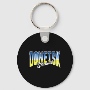 Porte-clés Drapeau patriotique de Donetsk Ukraine Fierté nati