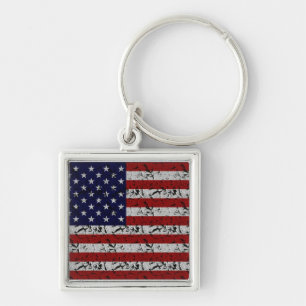 Porte-clés Drapeau patriotique des Etats-Unis d'Américain de