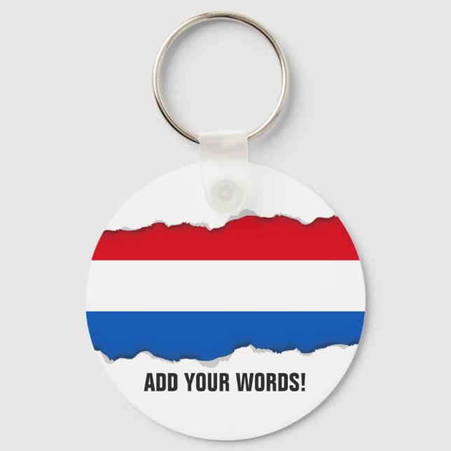 Porte-clés Drapeau Pays-Bas Holland (Recto)