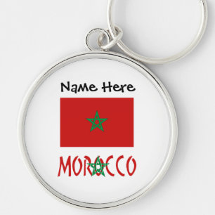 Porte-clés Drapeau personnalisé du Maroc