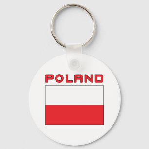 Porte-clés Drapeau polonais avec la Pologne