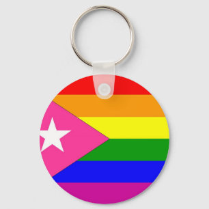 Porte-clés Drapeau portoricain de gay pride