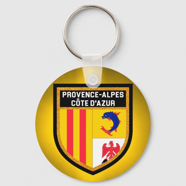 Porte-clés Drapeau Provence-Alpes-Côte d'Azur (Recto)