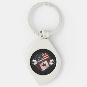 Porte-clés Drapeau révélateur à deux mains Customisé