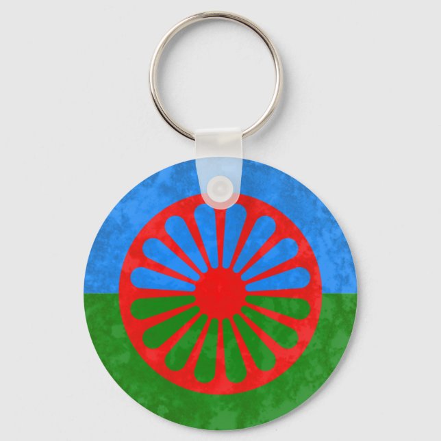 Porte-clés Drapeau romani (Recto)