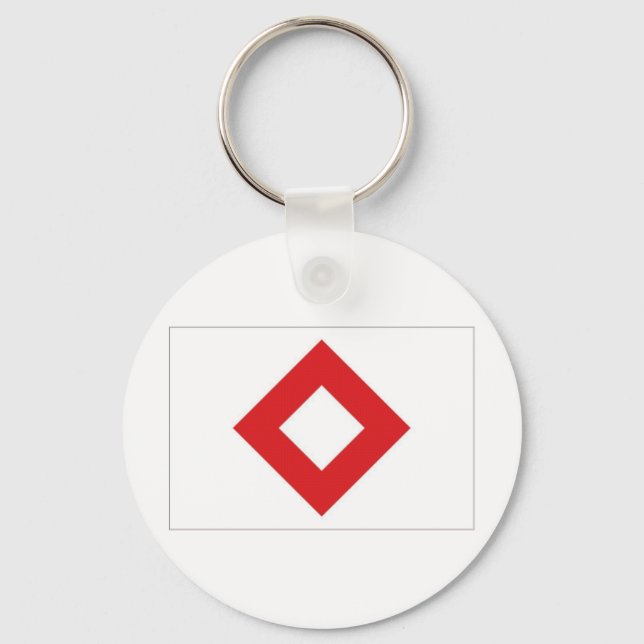Porte-clés Drapeau rouge Croix-Rouge (Recto)