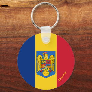 Porte-clés Drapeau roumain, emblème & Roumanie vacances / spo
