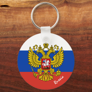 Porte-clés Drapeau russe, emblème & Russie vacances / sports