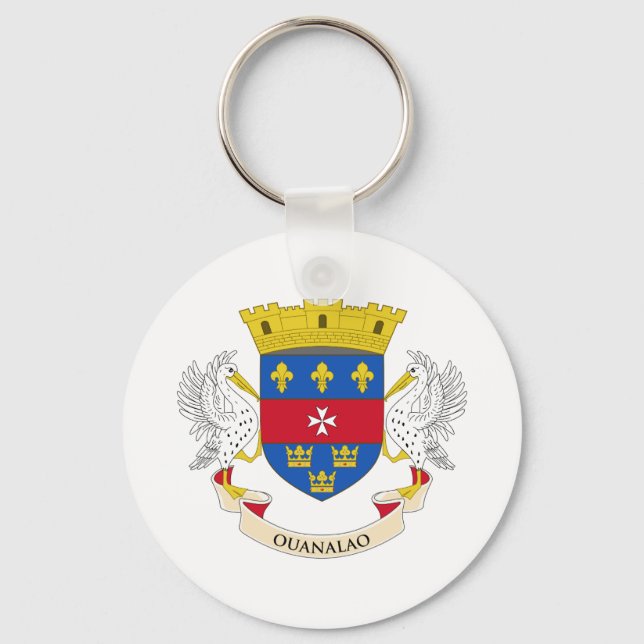 Porte-clés Drapeau Saint-Barthélemy (Recto)