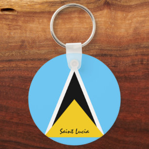 Porte-clés Drapeau Sainte-Lucie & patriotes Sainte-Lucie / sp