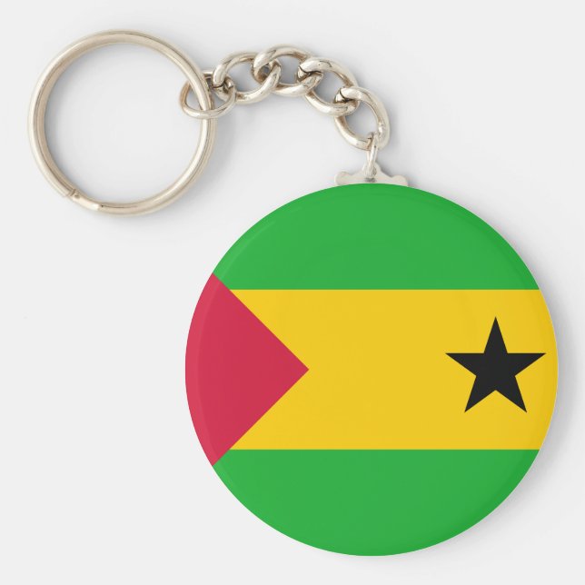 Porte-clés Drapeau Sao Tomé-et-Principe (Devant)