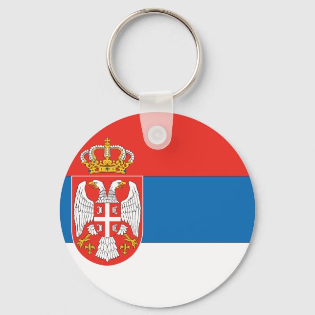 Porte-clés Drapeau serbe (Recto)