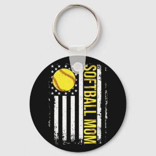 Porte-clés Drapeau Softball Team Softball Maman Mères Fête Fe