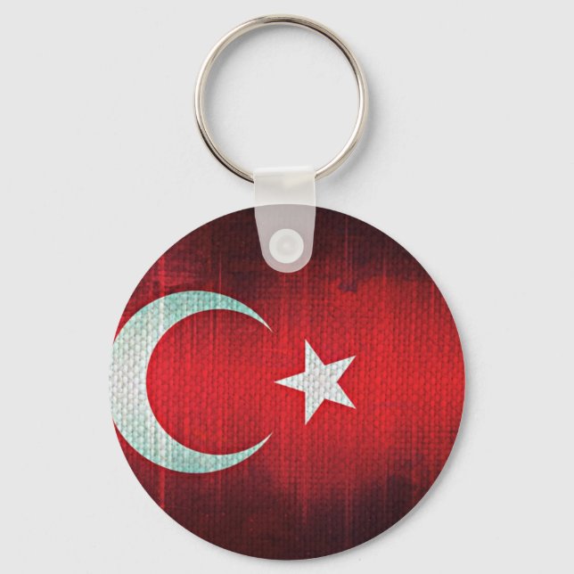 Porte-clés Drapeau stylisé de Turquie (Recto)