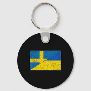 Porte-clés Drapeau Suède Ukraine Nationalité suédoise ukraini