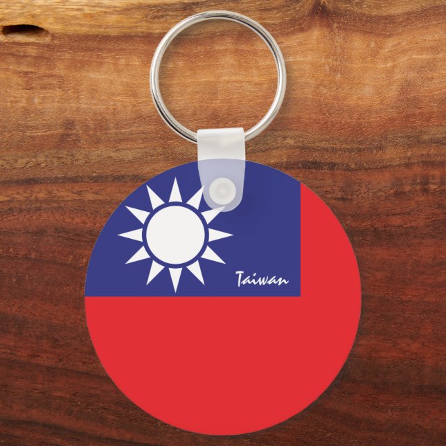 Porte-clés Drapeau taïwanais & vacances à Taïwan, patriotes / (Recto)