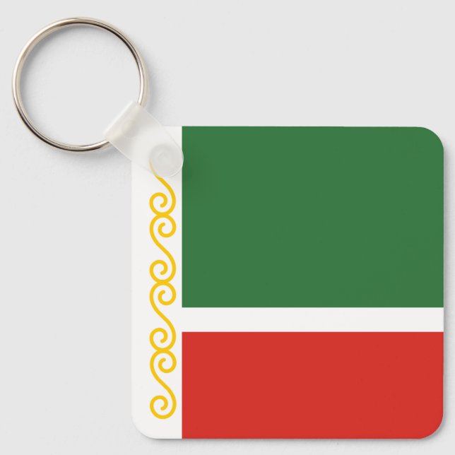 Porte-clés Drapeau tchétchène (Recto)