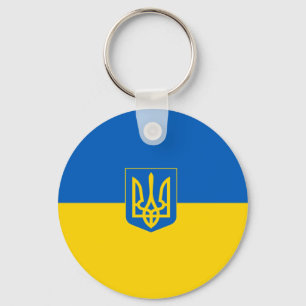 Porte-clés Drapeau ukrainien Armoiries